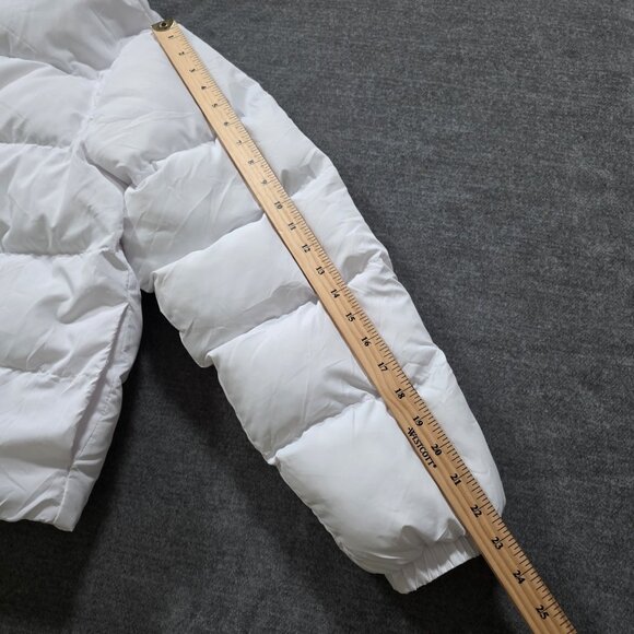Fabletics Puffer Jacket Women XXL White Full Zip LS Pockets Lined Preppy Cottage - Picture 6 of 16